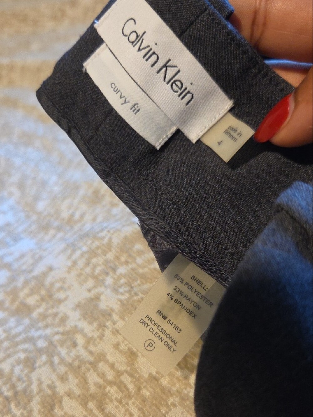Calvin Klein Charcoal Women's Two-Piece Pantsuit - Picture 8 of 8